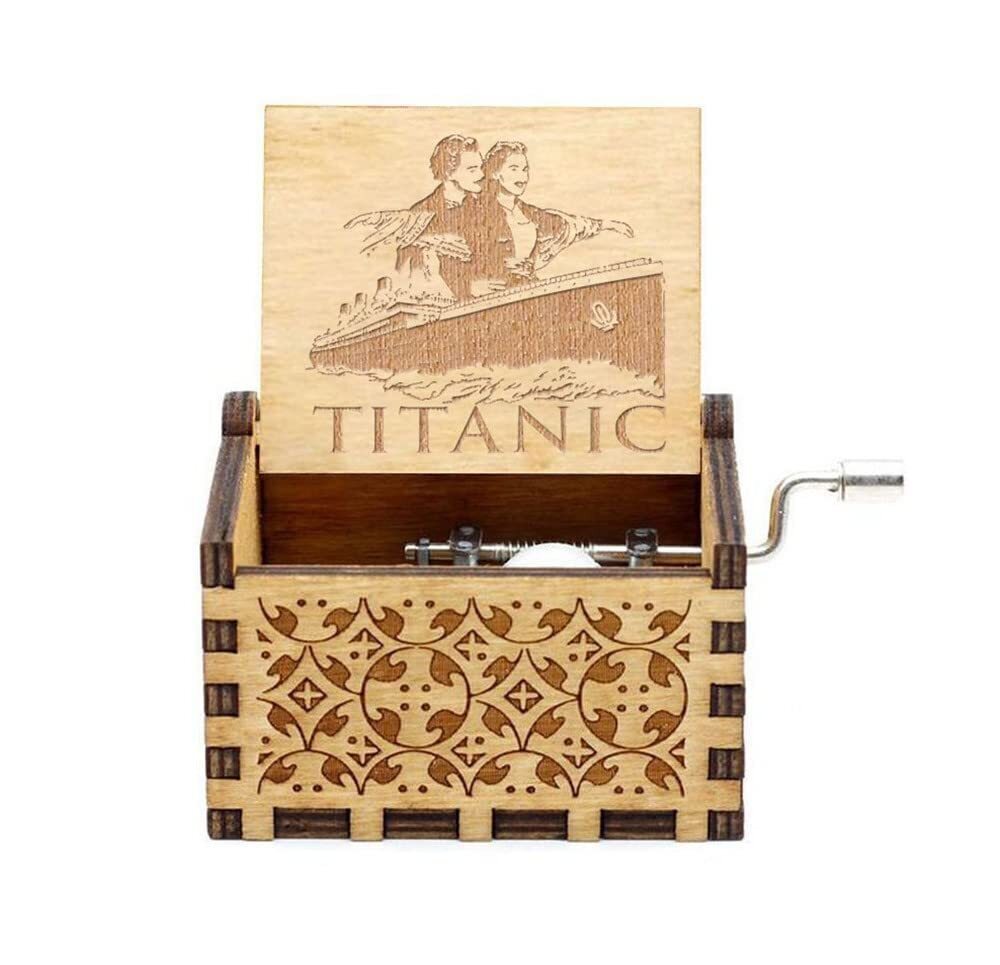 2242 Titanic Music Box Toy Wooden Hand-cranked Musical Box, Playing My